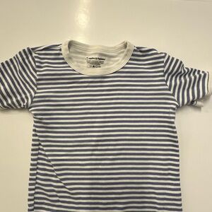 10/20$ Striped Kids Shirt - Blue and White Size 3-4 years